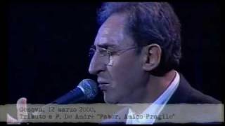 Battiato canta De Andrè e si commuove  Genova 12032000 [upl. by Nilats897]