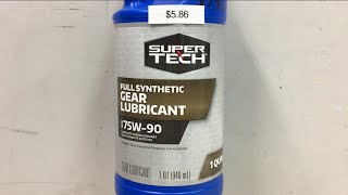 Walmart Super Tech Full Synthetic Gear Oil 75W90  One Year Update [upl. by Cowie]