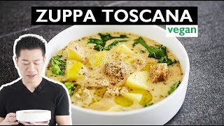 Vegan Zuppa Toscana Recipe  OLIVE GARDEN STYLE SOUP [upl. by Tereb87]