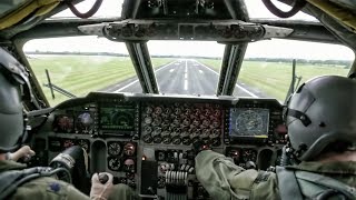 B52 Flight Ops • Takeoff amp Landing  Cockpit View [upl. by Eidna729]