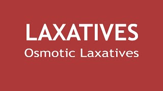 Laxatives Part 3 Pharmacology Of Osmotic Laxatives  Dr Shikha Pamar [upl. by Acirederf192]