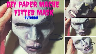 How to make a fitting PAPER MACHE MASK Easy tutorial [upl. by Julius]