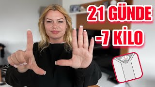 21 GÜNDE 7 KİLO  BEKLENEN DİYET VİDEOSU Kilo verme [upl. by Orelie]