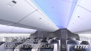 Boeing 777X Interior Cabin Design [upl. by Blinny]