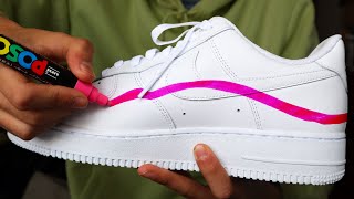 My First Custom AIR FORCE 1 SATISFYING [upl. by Anirdnaxela]