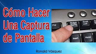 Como hacer una Captura de Pantalla en PC o Laptop [upl. by Maitilde]