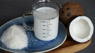 Homemade Coconut Milk From Fresh Coconut or Shredded Coconut [upl. by Avram]