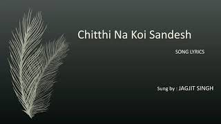 Chitthi Na Koi Sandesh  Jagjit Singh  Lyrical video with translation [upl. by Camila]