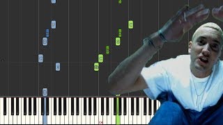 Eminem  The Real Slimy Shady Piano Tutorial Synthesia [upl. by Mensch]