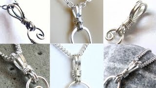 Jewelry Tutorial  Wire Wrapped Bail for Pendants [upl. by Eramat]