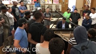 Classical Pianist Performs DrDre Mashup in Compton [upl. by Rebmyt]