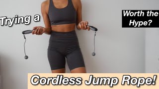 Trying a CORDLESS JUMP ROPE from Amazon  Review Jump Rope Challenge [upl. by Ehling]