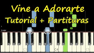 VINE A ADORARTE Piano Tutorial Cover Facil  Partitura PDF Sheet Music Easy Marcela Gandara [upl. by December]