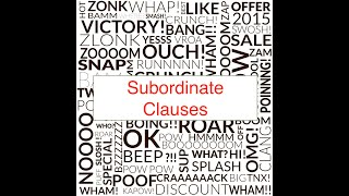 Types of subordinate clauses [upl. by Rotow]