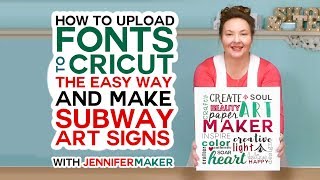 How to Upload Fonts to Cricut amp Create a Subway Art Sign [upl. by Kcam]