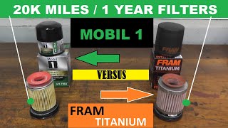 20000 Mile Oil Filter Comparison  Mobil 1 vs Fram Titanium [upl. by Sirah]