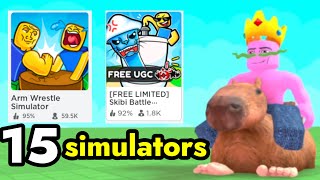 Top 15 Best Roblox Simulators [upl. by Farro570]