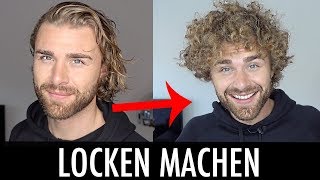 LOCKEN MACHEN MÄNNER ● Locken OHNE Hitze selber machen  DANIEL KORTE [upl. by Annahsat]