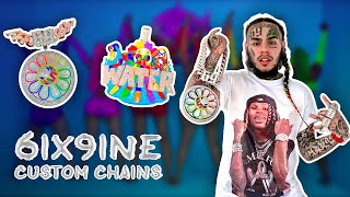 6IX9INE CUSTOM CHAINS JEWELRY OF CELEBRITIES [upl. by Neelik994]