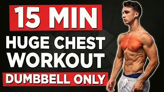 15 MINUTE CHEST amp SHOULDER WORKOUT DUMBBELLS ONLY [upl. by Nanci925]