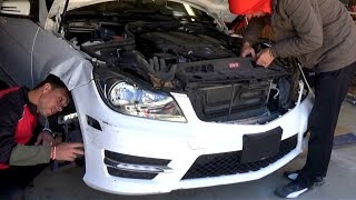 MERCEDES W204 C250 FRONT END DISASSEMBLY [upl. by Charlena]