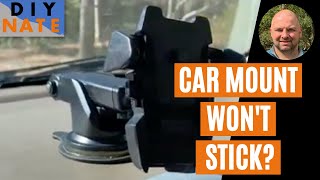 Fix Car Cell Phone Holder Not Sticking Sticky Gel Pad amp Suction Cup Solve iOttie  by DIYNate [upl. by Samara210]