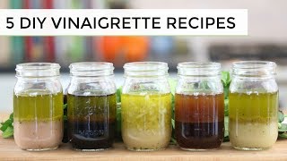 5 DIY SALAD DRESSING RECIPES  quick  easy [upl. by Norling904]