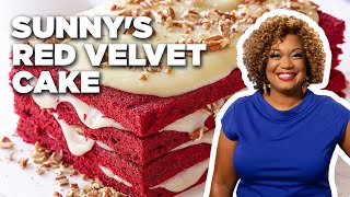 Sunny Andersons Grandmas Red Velvet Cake  Cooking for Real  Food Network [upl. by Ahsennek]