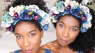 DIY Chic Flower Crown Headband  No Sew  Naptural85 [upl. by Diogenes]