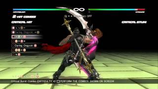 Dead or Alive 5 Last Round  Hayabusa Combo Challenge 60 FPS [upl. by Thill]