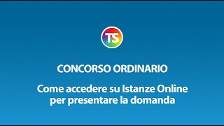 Concorso ordinario come accedere su Istanze Online per presentare la domanda [upl. by Fernald]