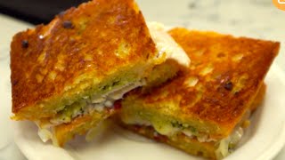 Pesto Panini Recipe Quick and Easy Sandwich BenjiManTV [upl. by Heinrike]