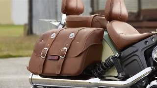 Genuine Leather Saddlebags  Indian Motorcycle [upl. by Idzik]