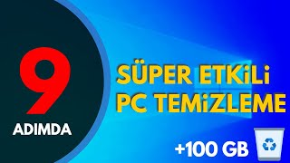 PC DİSK TEMİZLEME VE BOŞ ALAN YARATMA  DERİN TEMİZLİK PROGRAMSIZ [upl. by Fraze544]