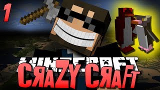 Minecraft CRAZY CRAFT 1  WTF IS THIS Minecraft Mod Survival [upl. by Itisahc101]