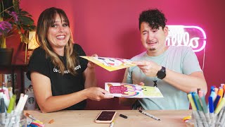 BEKENDE TIKTOK ART CHALLENGE UITPROBEREN  3 minuten tekening wisselen [upl. by Eecram]