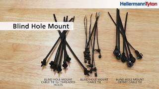 EasytoUse Blind Hole Mount Cable Ties from HellermanTyton — Allied Electronics amp Automation [upl. by Anna]