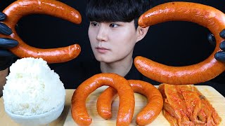 킬바사소세지 흰밥 김치 리얼사운드 먹방ASMR Kielbasa sausage rice Kimchi mukbang ソーセージ ご飯 キムチ ไส้กรอก eating sounds [upl. by Haynes]