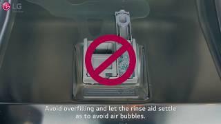 LG Dishwasher  How to Use Rinse Aid [upl. by Shayla]