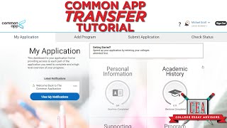 CEAs Common App TRANSFER Tutorial [upl. by Dnalyag]