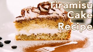 How To Make Easy Tiramisu Cake Recipe  Natashas Kitchen [upl. by Ahsiral]