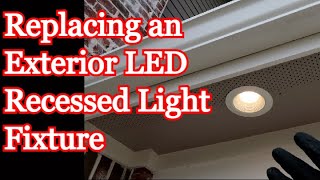 How to Replace Exterior Recessed Light Fixture [upl. by Tugman]