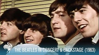 The Beatles Singing in Concert amp Backstage w the Fab Four 1963  British Pathé [upl. by Asiluy]