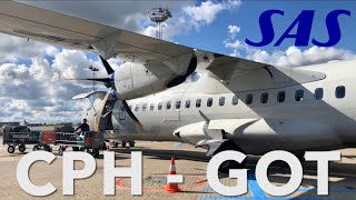 Trip Report Copenhagen  Göteborg Landvetter Airport Scandinavian Airlines ATR 72600 [upl. by Naletak]