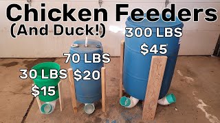 Cheap and Easy DIY Chicken AND DUCK Feeders [upl. by Leibarg131]