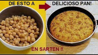 EXQUISITO PAN DE GARBANZOS COCIDOS EN CASA O DE LATA Y SIN HORNO [upl. by Jobie599]