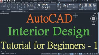 AutoCAD Interior Design Tutorial for Beginners  1 [upl. by Einad]