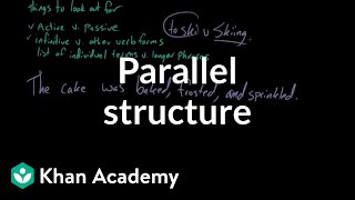 Parallel structure  Syntax  Khan Academy [upl. by Kresic984]