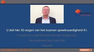 EXAMENTRAINER A1  Spreken  30 vragen  set 1 2025 [upl. by Tram447]