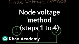 Node voltage method steps 1 to 4  Circuit analysis  Electrical engineering  Khan Academy [upl. by Iddo]